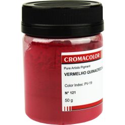 Pigmento Artístico Cromacolor 121 Vermelho Quinacridona 50G