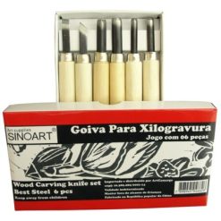 Goiva Para Xilogravura Estojo C/ 6 Modelos