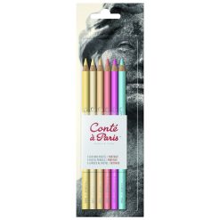 Lápis Pastel Seco Blister C/6 Cores Retrato