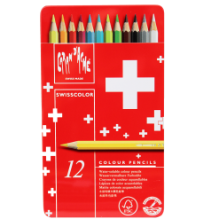 Lápis Aquarela Caran D’Ache SWISSCOLOR 12 Cores