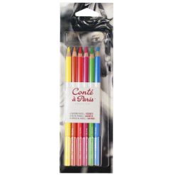 Lápis Pastel Seco Blister C/6 Cores Sortidas
