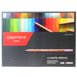 Lápis Pastel Seco CARAN d’ACHE 40 Cores