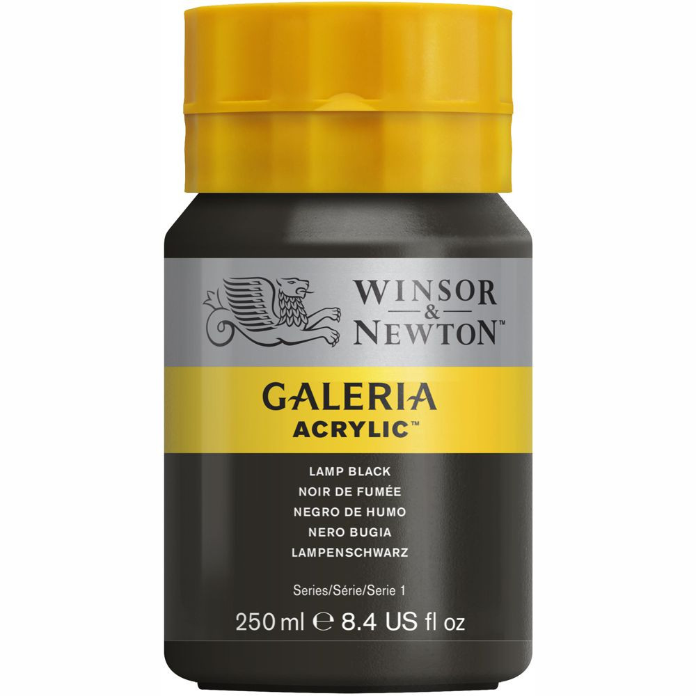 Tinta Acrílica Winsor & Newton Galeria 250ml 337 Lamp Black