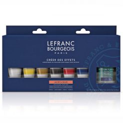 Tinta Acrílica Lefranc & Bourgeois C/6 20ml + Médium