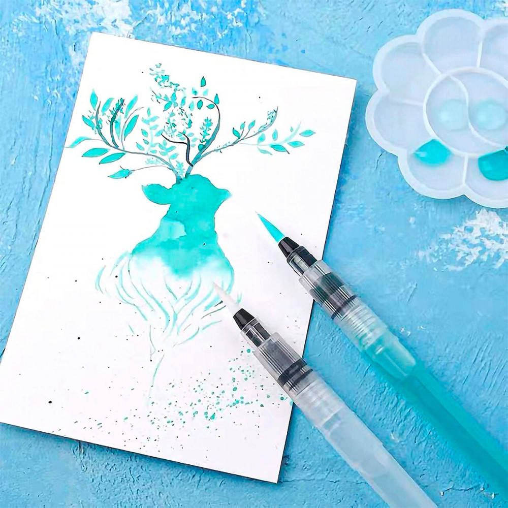 Pincel Sinoart WaterBrush Curto Redondo Pequeno - Imagem 6
