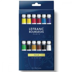 Estojo Tinta Óleo Lefranc & Bourgeois Fine 12 Cores de 10ml