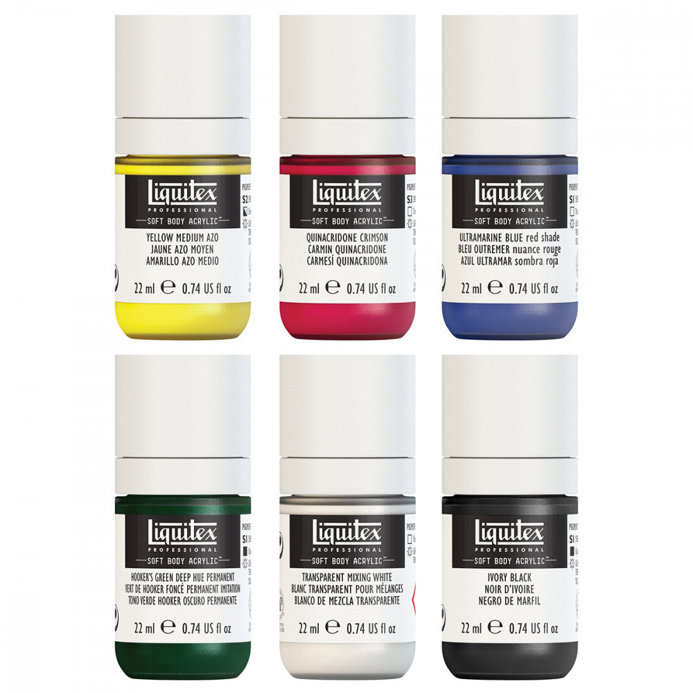 Tinta Acrílica Soft Body Liquitex C/06 Cores - Imagem 4