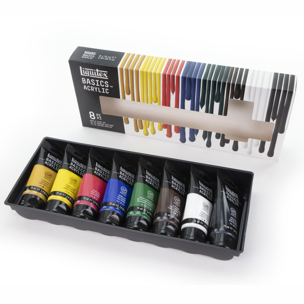 Estojo Tinta Acrílica Liquitex Basics 75ml 08 Cores Básicas - Imagem 3
