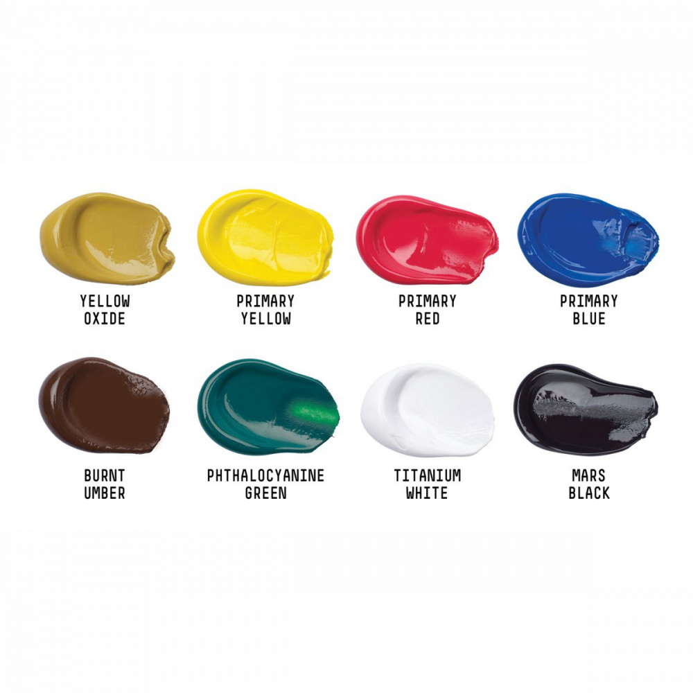 Estojo Tinta Acrílica Liquitex Basics 75ml 08 Cores Básicas - Imagem 2