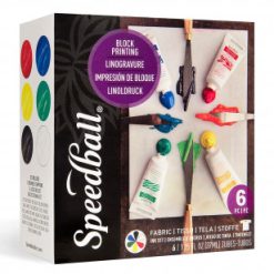 Conjunto para Xilogravura em Tecido Speedball C/06 Cores